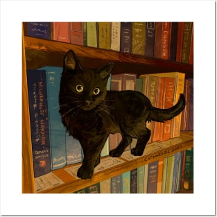 Little Library Cat Posters and Art